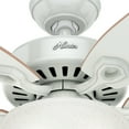 thumbnail image 2 of Hunter 52 inch Indoor Ceiling Fan with LED Light - White Ceiling Fan with Pull Chain, For Bedroom or Living Room, Standard Mount, No Remote, 5 Blades, Includes Bulbs - Builder Deluxe 53089, White, 2 of 12