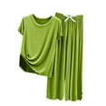thumbnail image 2 of Nmnitkp Pajamas for Women Set Soft and Comfortable Pajamas Short Sleeve T-Shirt Top and Long Pants Pj Sets Sleepwear Loungewear for Women, 2 of 3