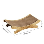 Cat Scratcher Bed Durable Cat Scratching Post with Hammock for Indoor Cats Lounger & Sleep & Scratch, Sturdy Solid Wood Frame for Cats Scratcher Lounge, Wooden Cat Furniture
