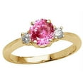 thumbnail image 2 of Tommaso Design� Round 7mm Created Pink Sapphire Engagement Ring, 2 of 9