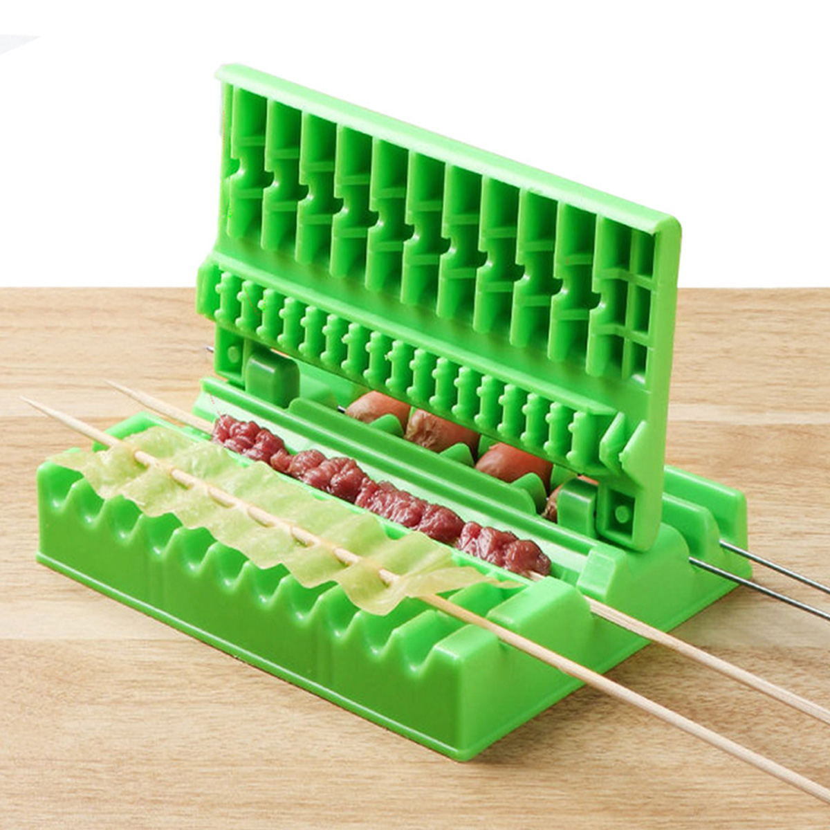 TureClos 3PCS Multifunctiona BBQ Portable Barbecue Quick Skewers Meat