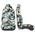 thumbnail image 4 of XMXT 2Pcs Car Seat Cover Decor Protector, Decorative Floral Patterns Bucket Auto Front Seats Covers Fits for Cars SUVs Trucks, Universal Fit, 4 of 9