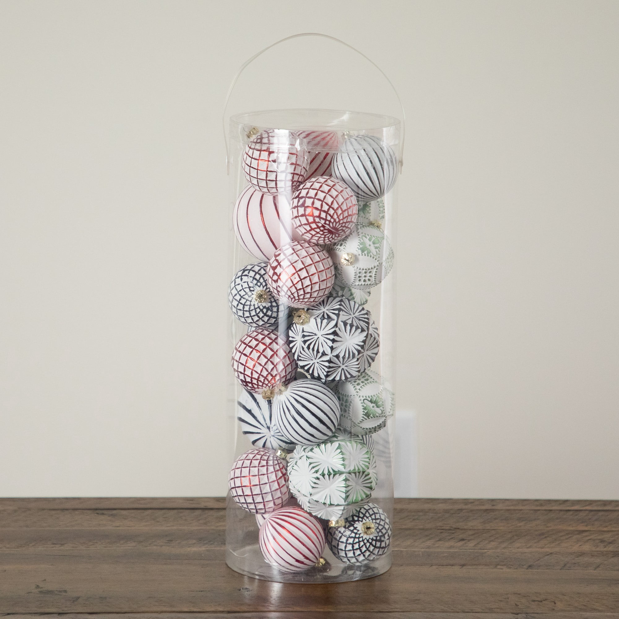 24-pc Pink and Silver Ball Shatterproof Christmas Ornaments