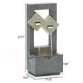 thumbnail image 2 of LuxenHome Cascading Gray Resin Rectangular Outdoor Fountain with Lights, 2 of 8