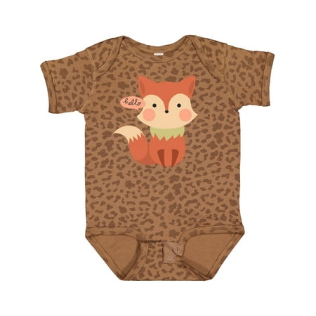 

Inktastic Cute Fox Hello Gift Baby Boy or Baby Girl Bodysuit