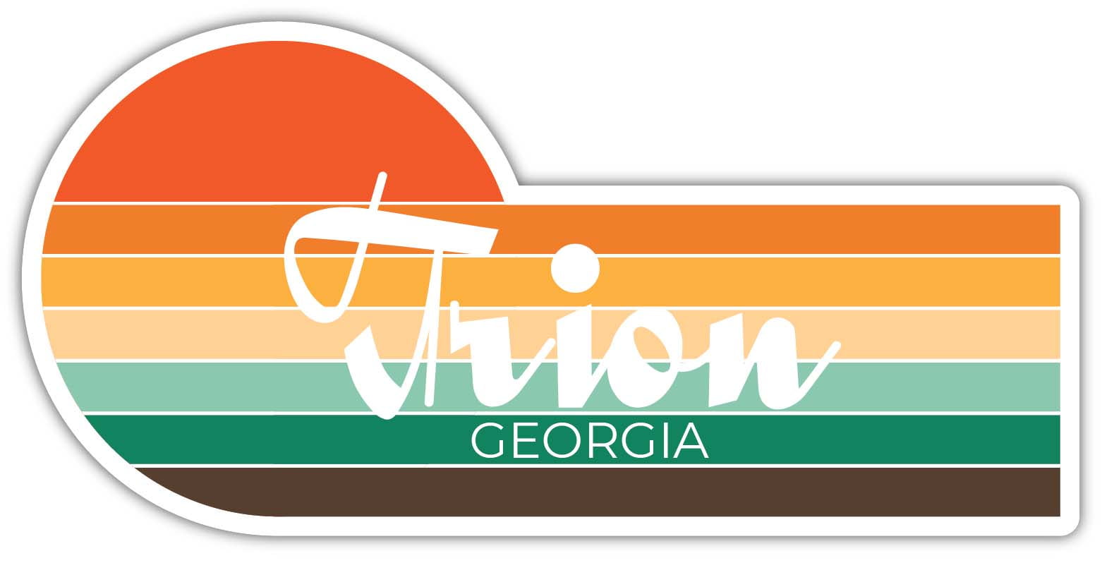 Trion 1193 x 2.25 Inch Fridge Retro Vintage Sunset City