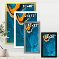 thumbnail image 4 of Designart 'Abstract Marble Composition In Orange and Blue III' Modern Framed Art Print, 4 of 4