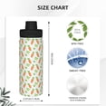 thumbnail image 3 of Fotbe Vegan Fruit Carrot Pattern 18 Oz Sports Insulated Kettle Vacuum Cup Stainless Steel Travel Mug Cup Thermal Flask,Insulated Kettle for Cycling Gym Basketball Outdoor, 3 of 7