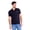 Black, variant on Men's Johnny Collar Polo Shirt