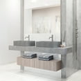 thumbnail image 4 of VIGO Cadman Gray Concreto Stone Fluted Rectangular Bathroom Vessel Sink with Apollo Faucet and Pop-Up Drain in Brushed Nickel-VGT2101, 4 of 14