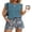 Blue, variant on WIHOLL Two Piece Lounge Sets for Women Trendy Summer Clothes Pleated Tops Skort Vacation Cruise Workout Outfits