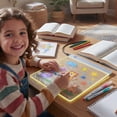 thumbnail image 4 of SaveJoy Led Drawing Board, 8'' Rechargeable Glow Doodle LED Note Board, Light Up Drawing Tablet Gifts for Kids Birthday, 4 of 8