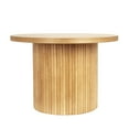 thumbnail image 6 of Farmhouse Round Pedestal Coffee Table Solid Wood Coffee Table Modern Accent Table Rustic Center Table for Living Room, 6 of 10