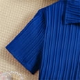 thumbnail image 6 of Uxgjfwu Big Kids Dress Suits Casual Short Sleeve Tops Shorts Outfit Turndown Neck Collar Botton Blouse Shorts Sets, 6 of 9