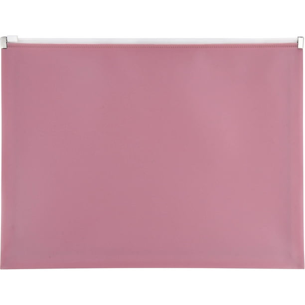 Pen + Gear Poly Zip Envelope, Pink