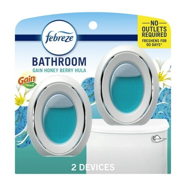 Febreze Bathroom Air Freshener, Small Spaces Odor-Fighting, Gain Honey Berry Hula, 2 Count