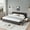Dark Gray, variant on King Upholstered Bed Frame with Storage Drawers, Chenille Fabric Platform Bed with Headboard, Modern Grounded Bed, Beige