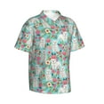 thumbnail image 2 of Maltese Dogs Rose Flower Floral Men'S 3d Print Casual Button Down Shirts, Novelty Hawaiian Short Sleeves 2xl, 2 of 7
