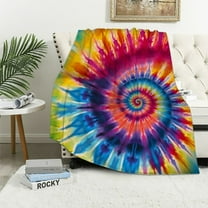 Shiartex  Tie Dye Blanket Gifts for Women - Unique Rainbow Presents for Girls Sister Birthdays Valentines Super Soft Warm Kids Adults Throw Decor Bedroom Living Room Couch