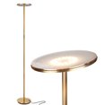 thumbnail image 1 of Brightech Sky Flux LED Torchiere Bright Standing Touch Sensor Floor Lamp, Brass, 1 of 10