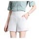 thumbnail image 1 of Primavera Verano cintura alta elegante Color sólido Casual A-line pantalones cortos sueltos pierna ancha traje Delgado señoras pantalones de Prendas para la parte inferior del cuerpo Blanco XS Minnieouse AP019243-01, 1 of 6