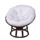 thumbnail image 5 of Bewildely Cojín de asiento al aire libre Cojines de silla Cojines de silla impermeables redondos para hamaca azul Decoración del hogar Blanco 60x60cm, 5 of 6