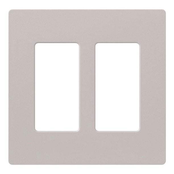 Placa de Pared Lutron Claro 2 Módulos Taupe Satinado