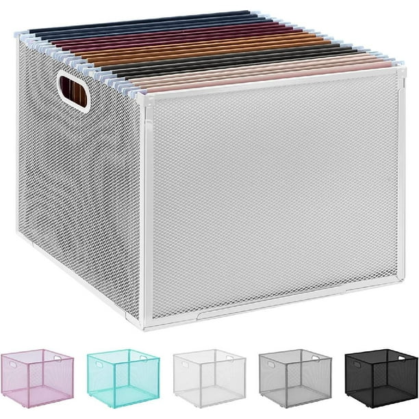 Desktop Hanging File Organizer, Portable Black Hanging File Folder