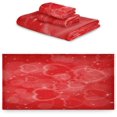 thumbnail image 2 of SKYSONIC 3 Pack Towel Valentine's Day Mother's Day Red Hearte Love Cotton Bath Towel Set (1 Bath Towel, 1 Hand Towel, 1 Washcloth) for Bathroom, Super Soft and Quick Dry Towels, 2 of 7