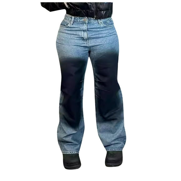 JHLZHS Womens Sweatpants Joggers with Pockets Wide Leg Jeans for Women High Waist Baggy Denim Jeans Loose Boyfriends Jeans Denim Pants 90S Rave Pants Women Velvet Pants Women