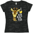 thumbnail image 3 of Inktastic I love Giraffes Women's T-Shirt, 3 of 5