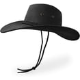 thumbnail image 2 of Sunjoy Tech Men Women Cowboy Hat, Faux Western Cowboy Hat Fedora, Outdoor Wide Brim Hat with Strap, 2 of 7