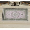 thumbnail image 1 of Ethnic Decorative Rug, Geometric Vintage Bohemian Design of Floral Ornaments in Dusty Tones, Quality Carpet for Bedroom Dorm and Living Room, 6 Sizes, Dark Grey Coconut Green, by Ambesonne, 1 of 1