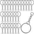 thumbnail image 1 of 100 Pcs Keychain Ring, 25mm Keychain With Silver Chain Keychain With Rings, 1 of 4