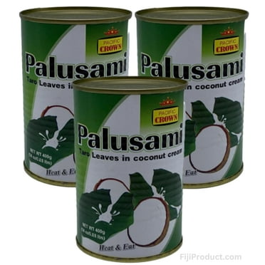 Palusami - (Pack Of 3 x 400g Can) A Taro Leaves in Coconut Cream, Tasty Meal - Heat & Eat Imported from Fiji