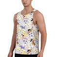 thumbnail image 2 of Easygdp Floral Puppy Men's Tank Top, Sleeveless Muscle T Shirts, Breathable, Quick-Dry, Loose for Gym, Running, Fitness - 4X-Large, 2 of 9