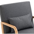 thumbnail image 2 of UIXE Accent Chair Upholstered Comfortable Armchair with Lumbar Pillow Chairs for Bedroom, Dark Gray, 2 of 7