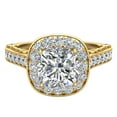 thumbnail image 4 of Diamond Engagement Ring for Women Cushion Cut Diamond Halo Rings Filigree Style 18K Gold 1.15 Carat (G,VS), 4 of 5
