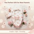 thumbnail image 3 of Baby Lounger – Infant Lounger for Newborn 0–24 Months, Baby Nest Lounger, Portable Newborn Lounger, Soft Breathable Cotton, Essentials for Babies at Home and Travel (PINKr), 3 of 9