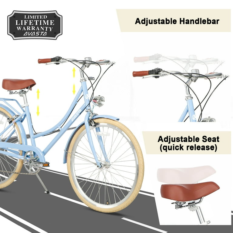 AVASTA Hybrid Bike for Women Female Lightweight Step Through 26