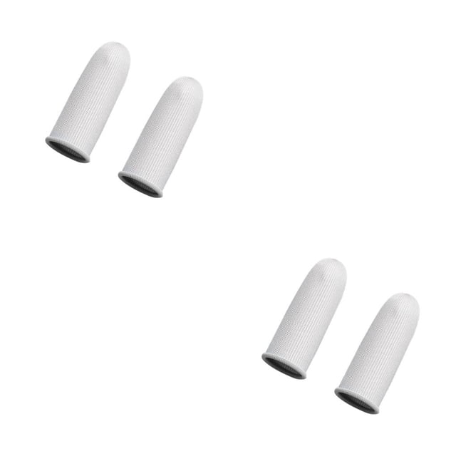 Sidaley 1 par de guantes antideslizantes reutilizables para juegos en las yemas de los dedos, fundas antiarañazos sensibles a la absorción de juegos Blanco 2piezas