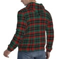 thumbnail image 6 of Uemuo Tartan Plaid Pattern Men's Hoodie - Casual Pullover Hoodie with Kangaroo Pocket, Stylish Hooded Sweatshirt for Everyday Wear-3X-Large, 6 of 7