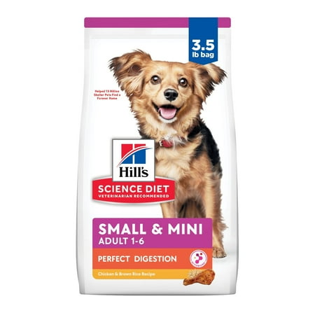 Hill s Science Diet Perfect Digestion Small & Mini Chicken & Rice Dry Dog Food  3.5lb Bag