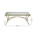 thumbnail image 4 of Uttermost Alayna Contemporary Metal and Wood Coffee Table in Gold, 4 of 5