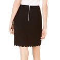 thumbnail image 2 of Maison Jules Women's Scallop Hem Skirt Black Size 14, 2 of 2