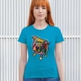 thumbnail image 3 of Tee Hunt Dean Russo Pit Bull T-Shirt Dog Paw Some Angels Have Fur Women's T-Shirt Tee, Light Blue, 3X-Large, 3 of 5