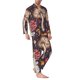 thumbnail image 2 of Fotbe Forest Wild Mushroom Pijama de Hombre con Estampado de Manga Larga, Conjunto de 2 Piezas, Ropa de Dormir Suave y Cómoda con Bolsillos-Large, 2 of 7