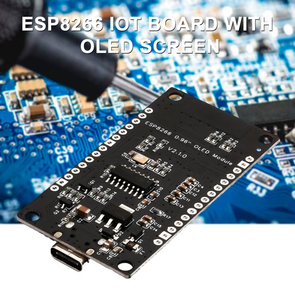 Pebbuoy 1 Set Module ESP8266 Development Board with 0.96 Inch OLED Display CH340 Driver Module for Programming