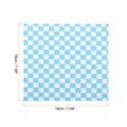 thumbnail image 2 of 100pcs Square Checkered Pattern Wax Paper Sheets 7" x 7", Blue, 2 of 7