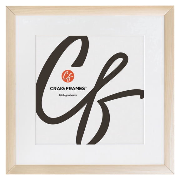 Craig Frames Contemporary, 24x24 Picture Frame Matted for a 20x20 Photo, Natural